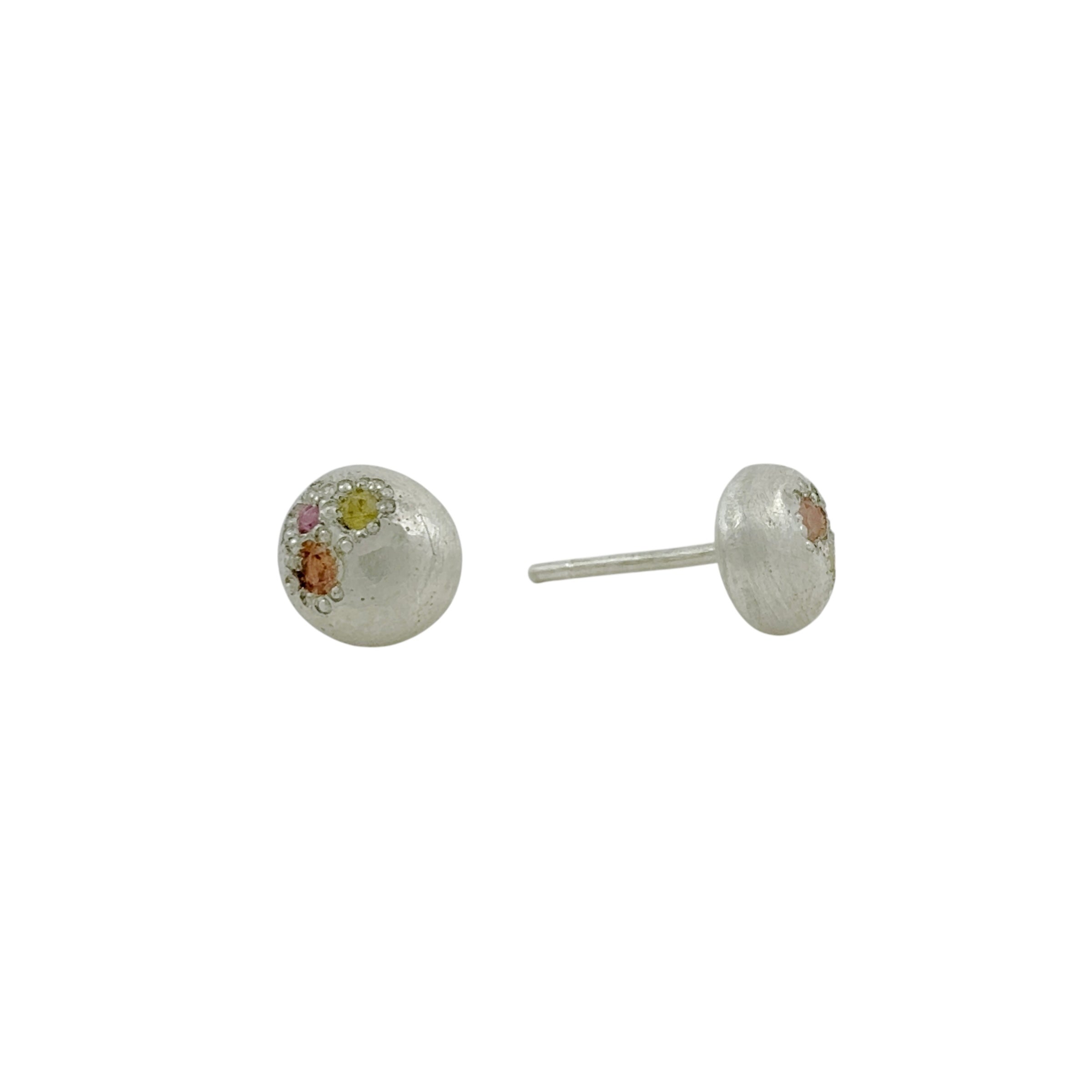 Sunrise Glimmer Silver Studs -  Katheryn Leopoldseder