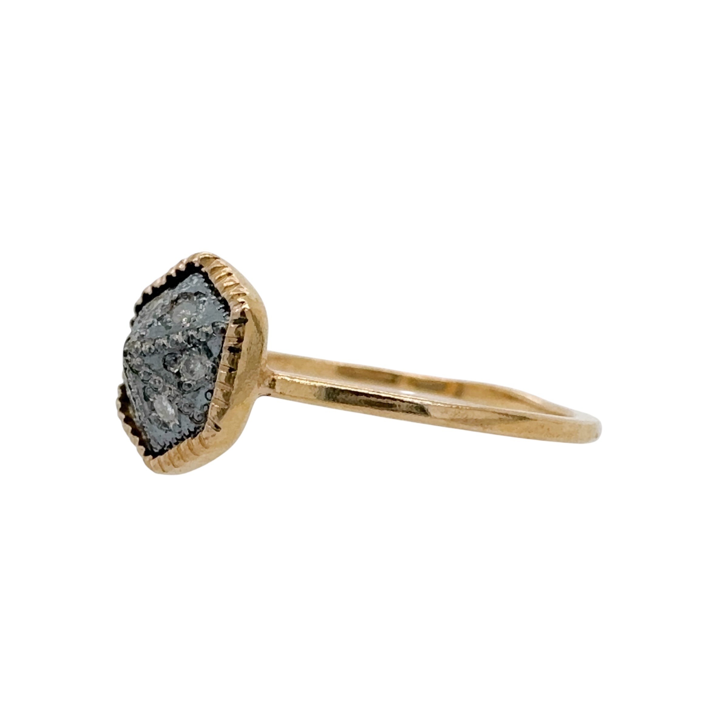 Hexagon Studs Ring - Rusty Thought