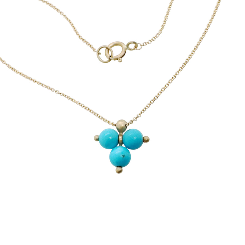 Trinity Gemstone Necklace in 14ct gold - Carla Caruso