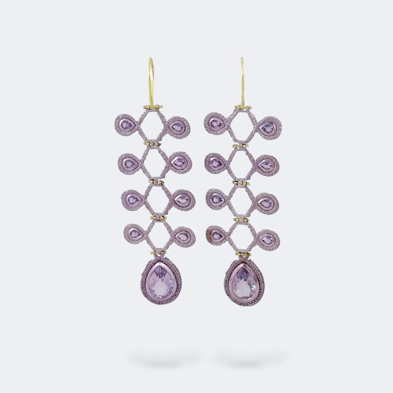 Regency Long Lattice Earrings - Ebba Goring