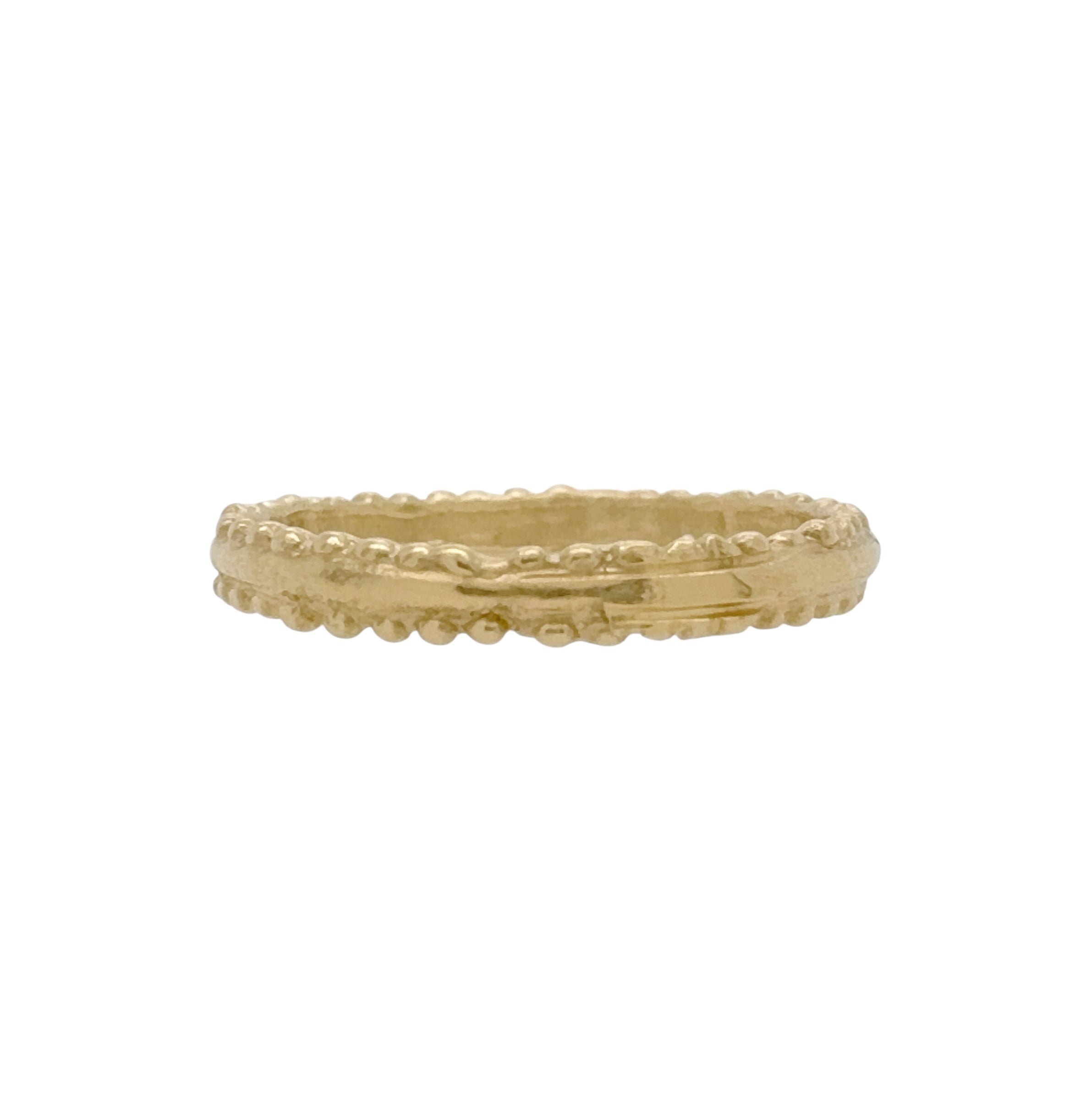 Yellow Gold Double Beaded Band - Ruth Tomlinson
