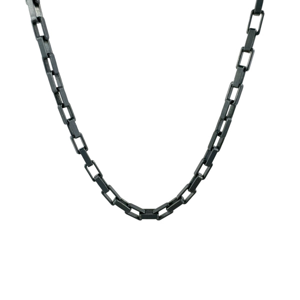 Oxidised Box Chain with Clip Clasp - Emma Jane Donald