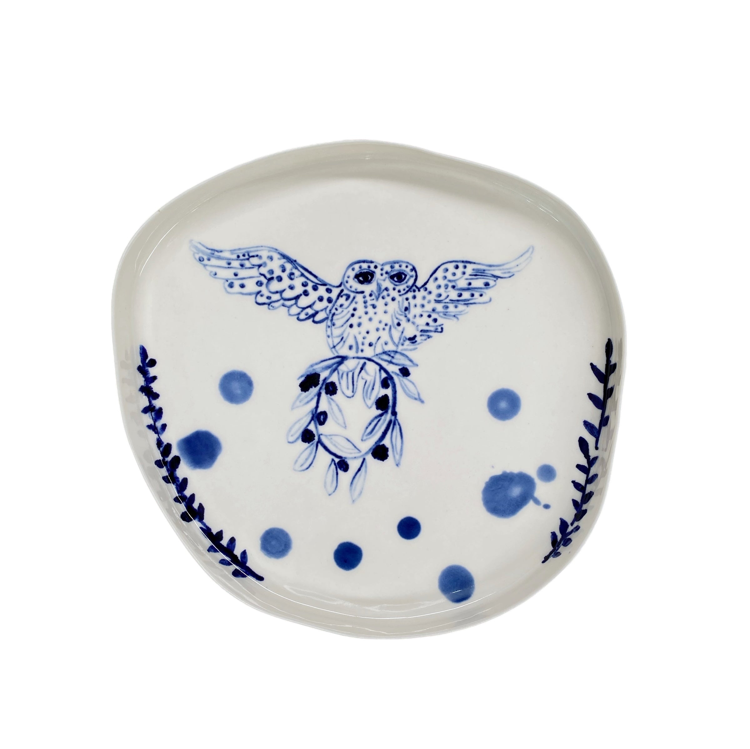 Athena's Owl with Olive Wreath Platter 39 - Julie Smeros