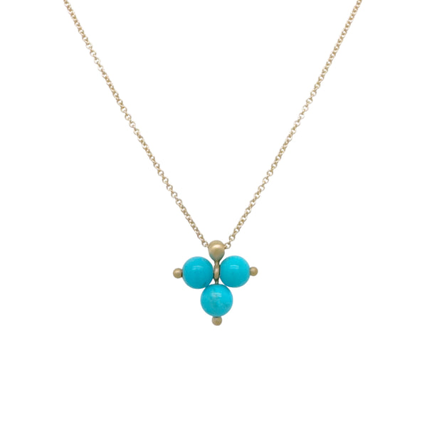 Trinity Gemstone Necklace in 14ct gold - Carla Caruso