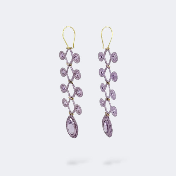 Regency Long Lattice Earrings - Ebba Goring