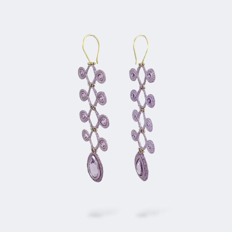 Regency Long Lattice Earrings - Ebba Goring
