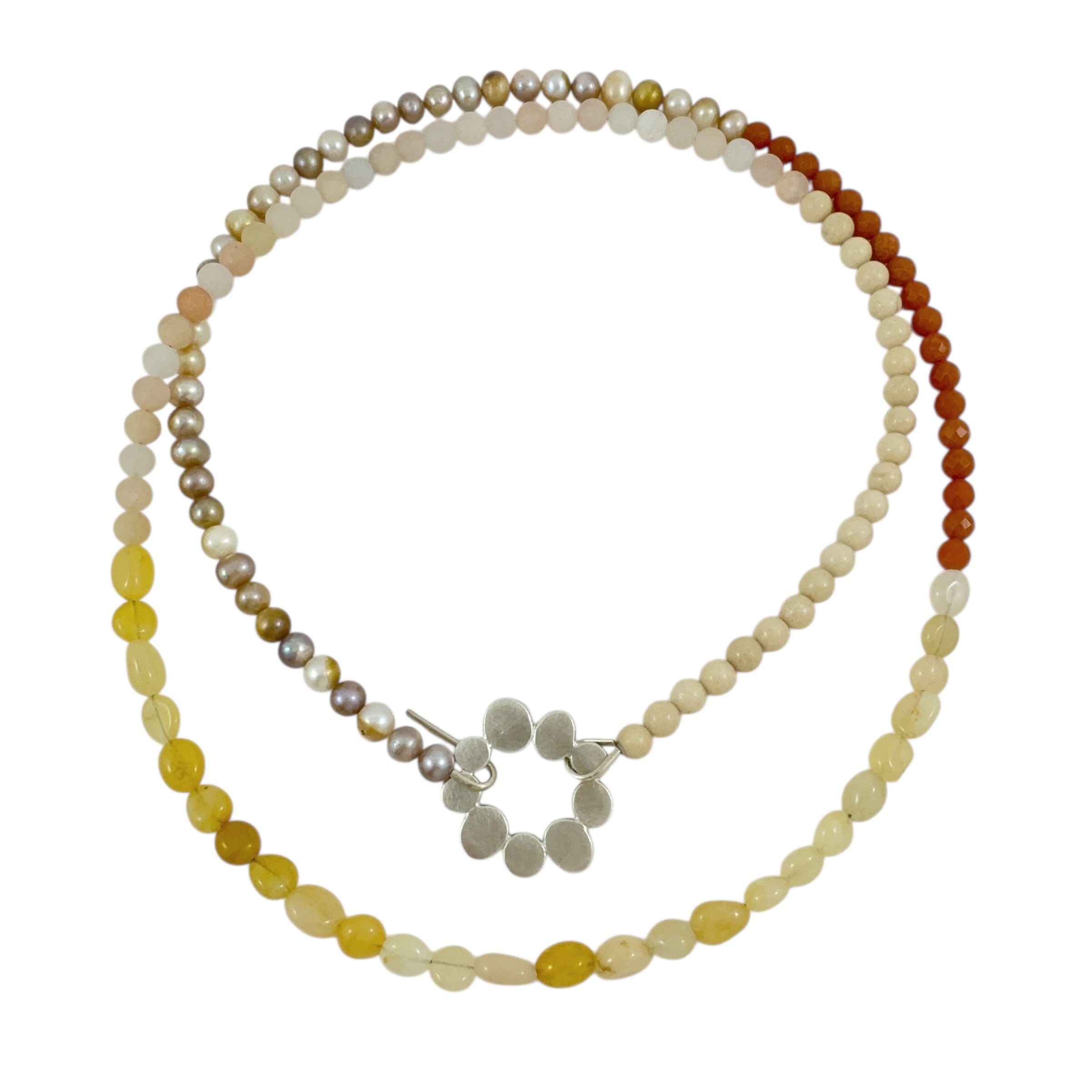 Silver & Mixed Mineral Neckpiece - Ari Athans