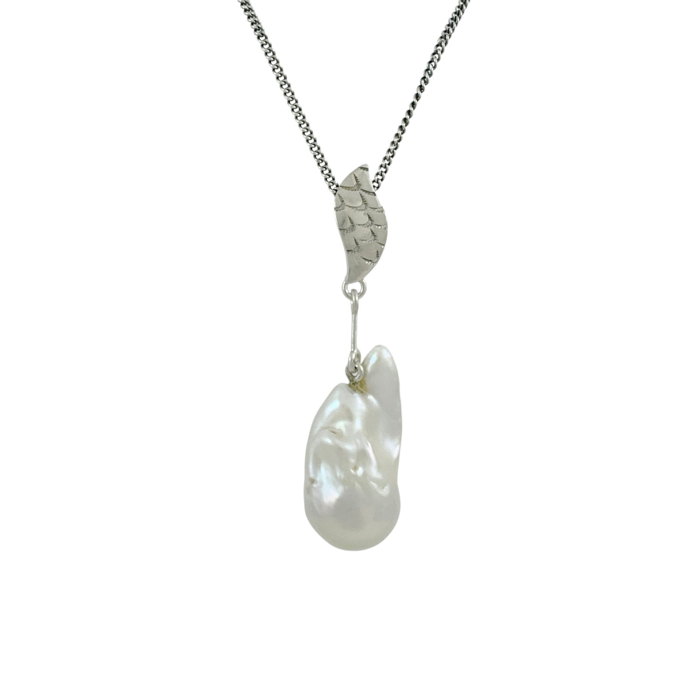 Baroque Pearl Pendant - Catherine White