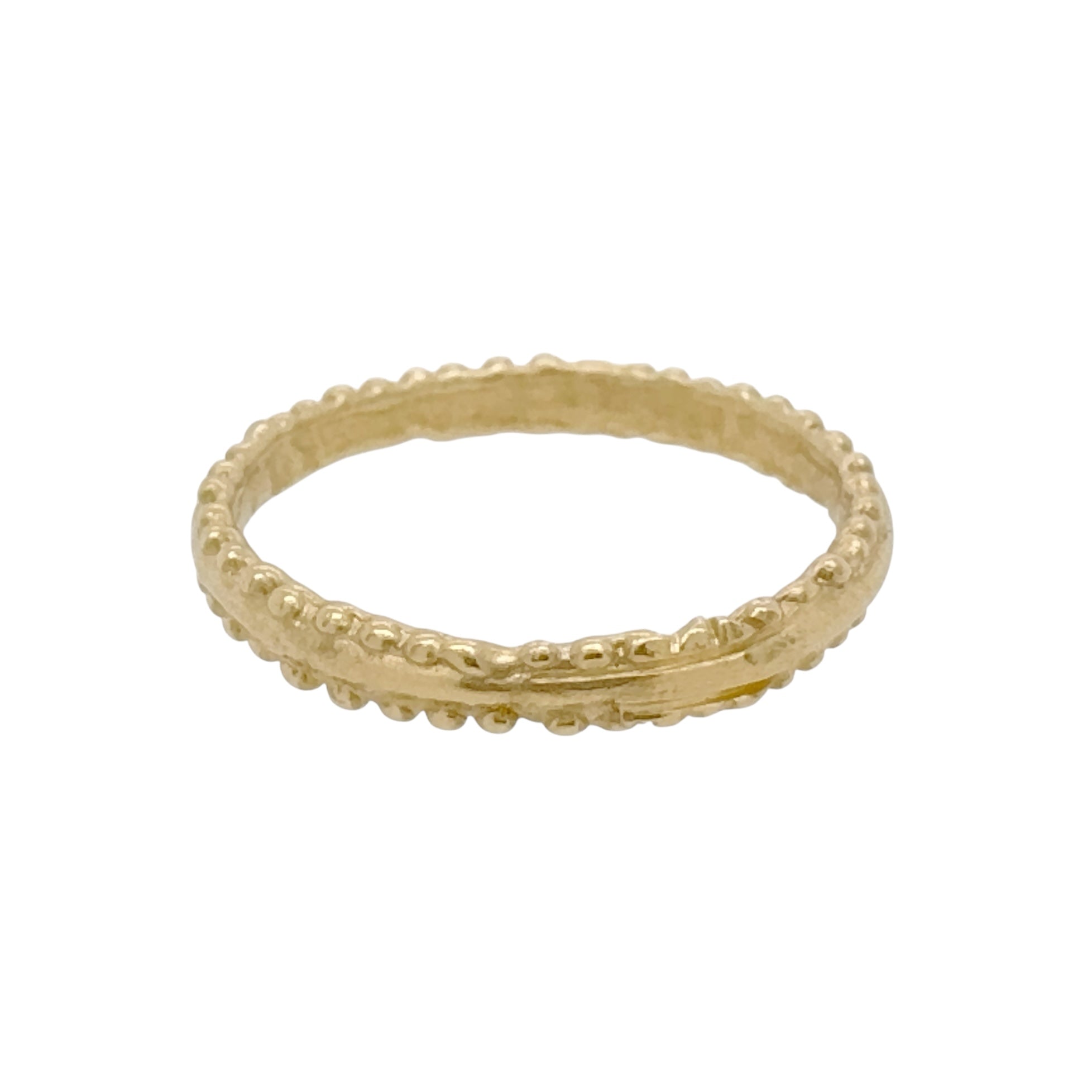 Yellow Gold Double Beaded Band - Ruth Tomlinson