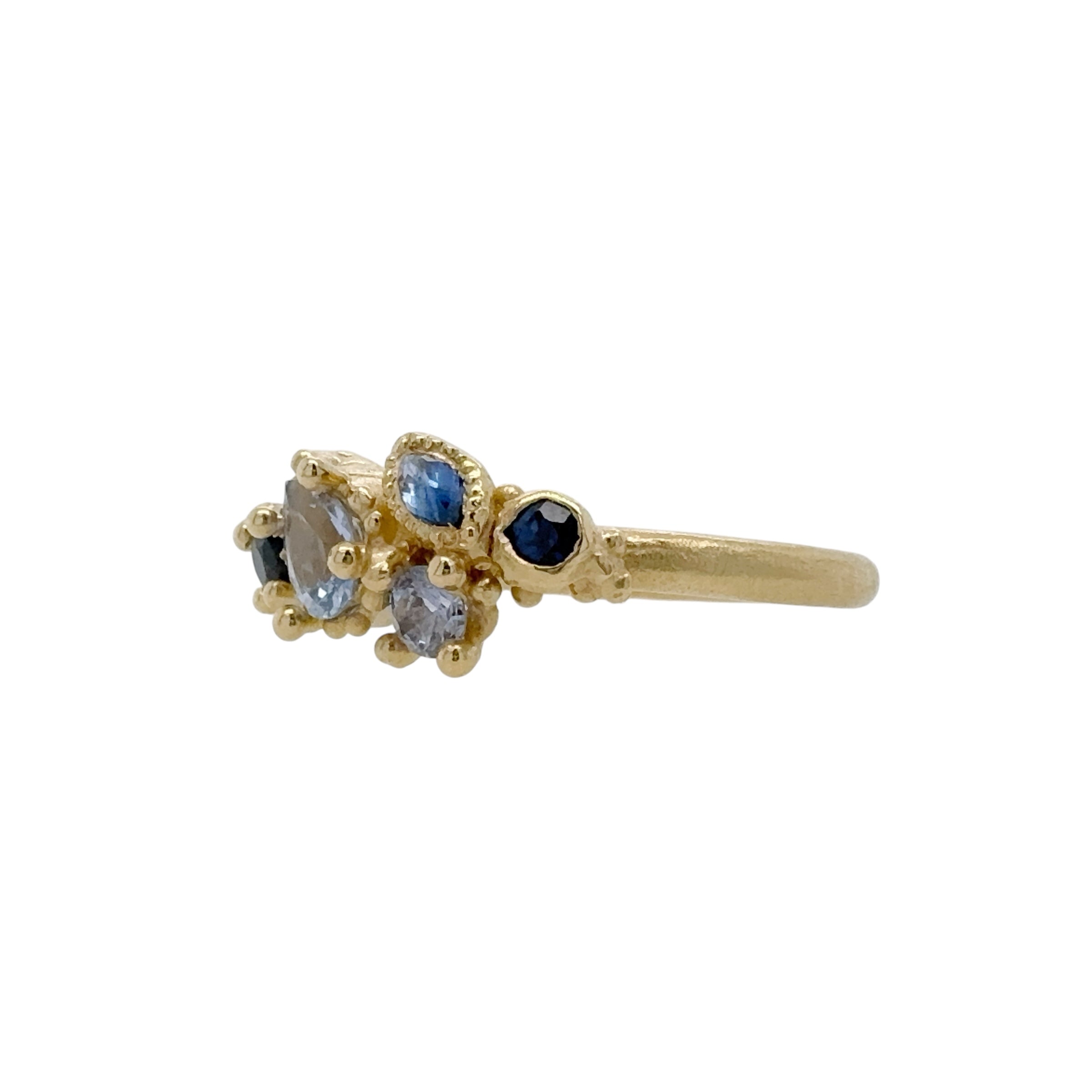 Mixed Cut Sapphire Cluster Ring - Ruth Tomlinson