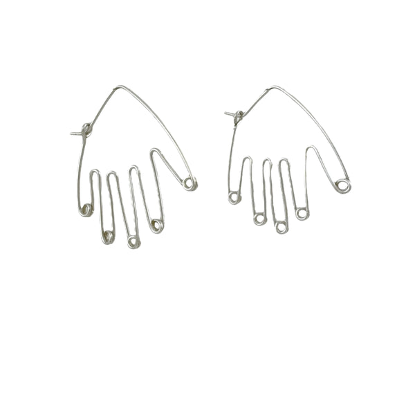 Caress Silver Hoops - Cynthia Nge