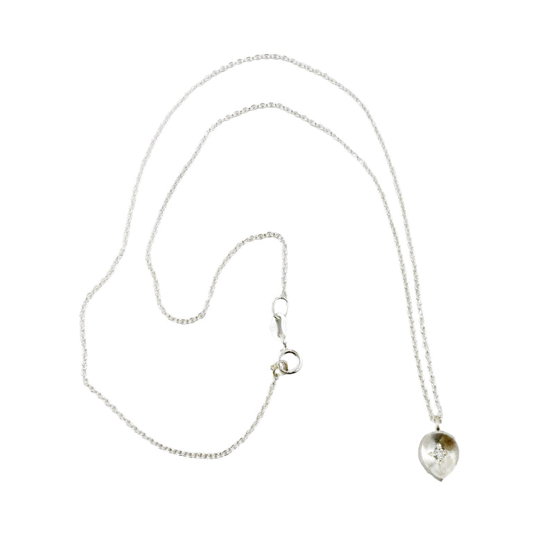 Picked Petal Diamond & Silver Necklace - Leah Abercrombie