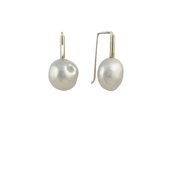 Single Pearl Stick Earrings - Ari Athans