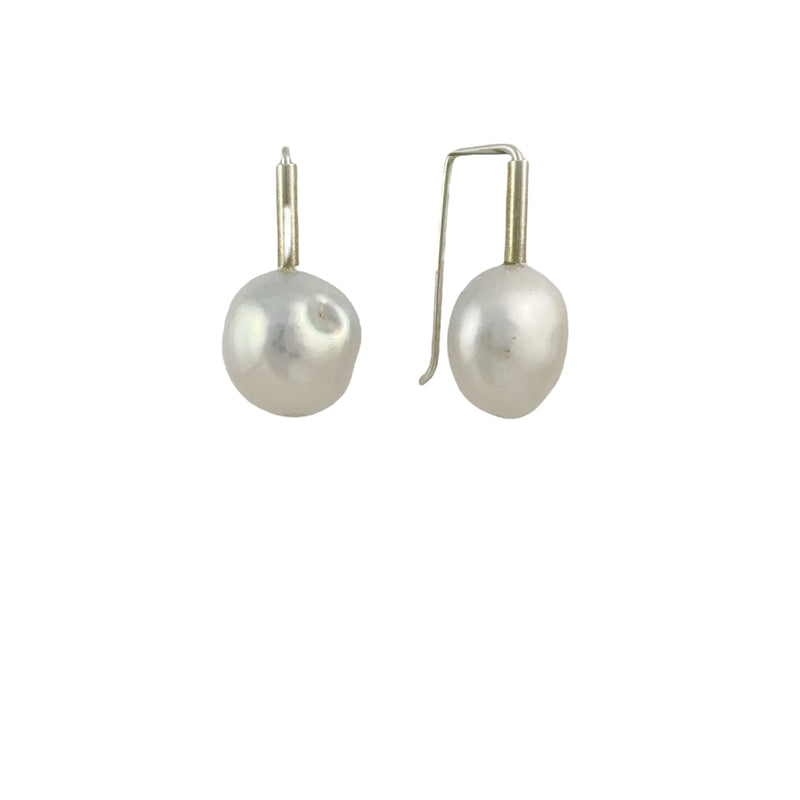 Single Pearl Stick Earrings - Ari Athans
