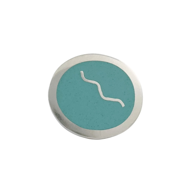 Duck Egg Blue Squiggle Ring - Christine Battocchio