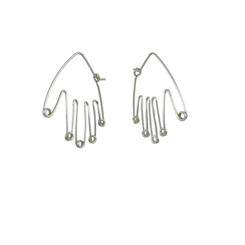 Caress Silver Hoops - Cynthia Nge