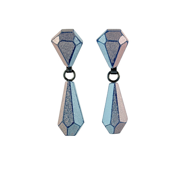 Wooden Diamond Cut Studs - Eva Burton