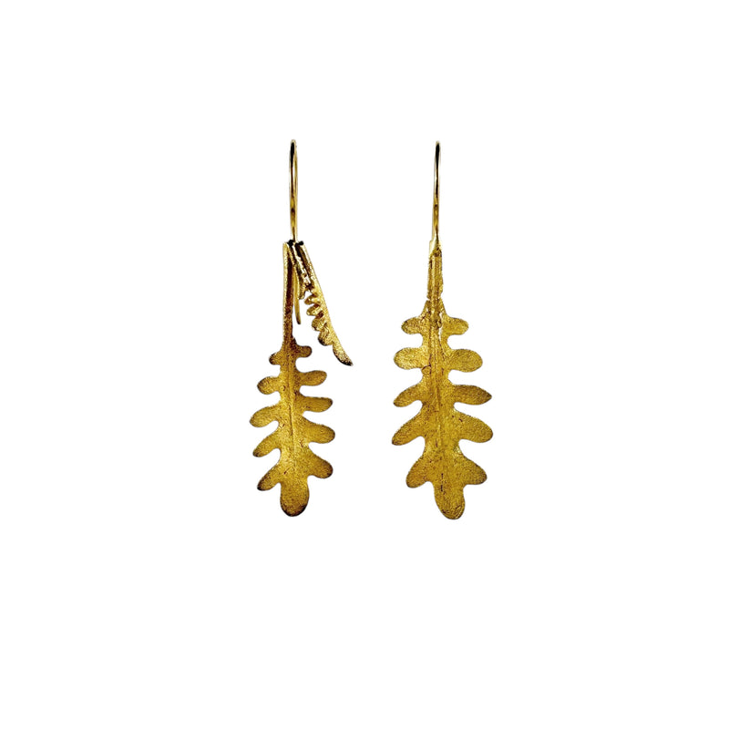 Ornamental Plant Gold Plated Earrings - Anja Jagsch