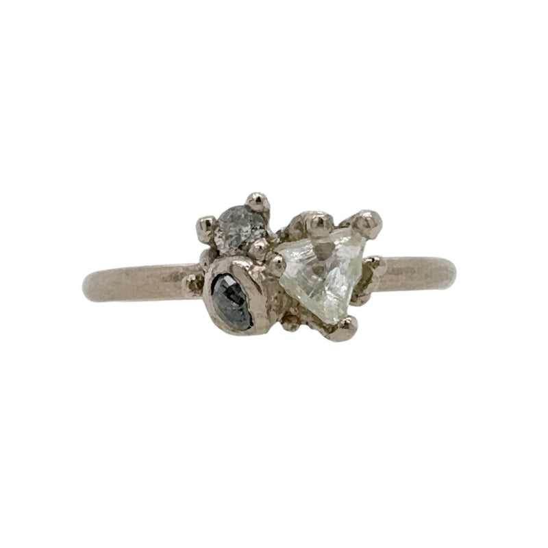 Raw Diamond Contrast Cluster Ring - Ruth Tomlinson