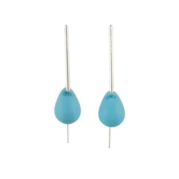 Agatha Opaque Blue Earrings - Lisa Jose