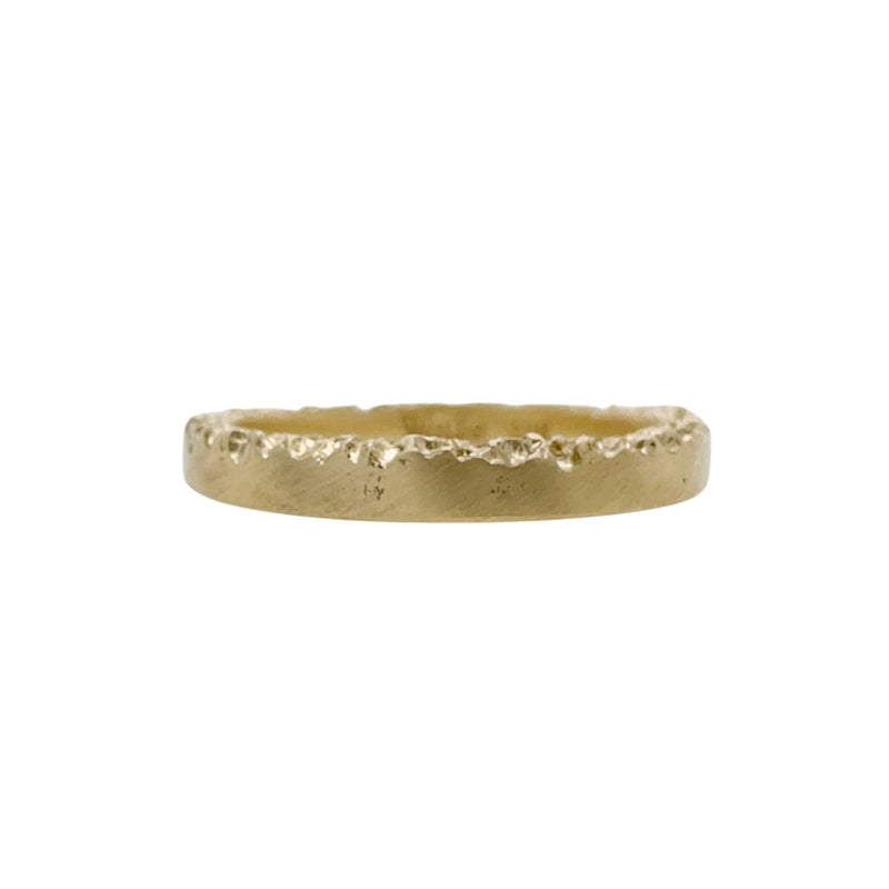 Eroded Edge Gold Stacker Ring - Welfe Bowyer