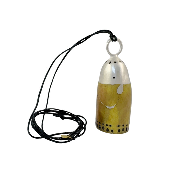 Biting Bell Two Metal Necklace - Anna Vlahos