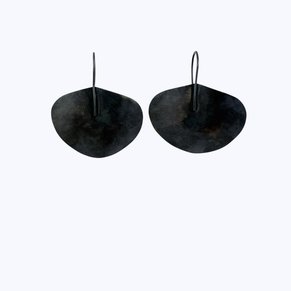 Happa Oxidised Eucalyptus Silver Dollar Earrings - Kaoru Rogers