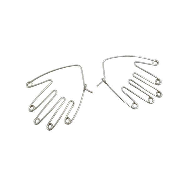 Caress Silver Hoops - Cynthia Nge