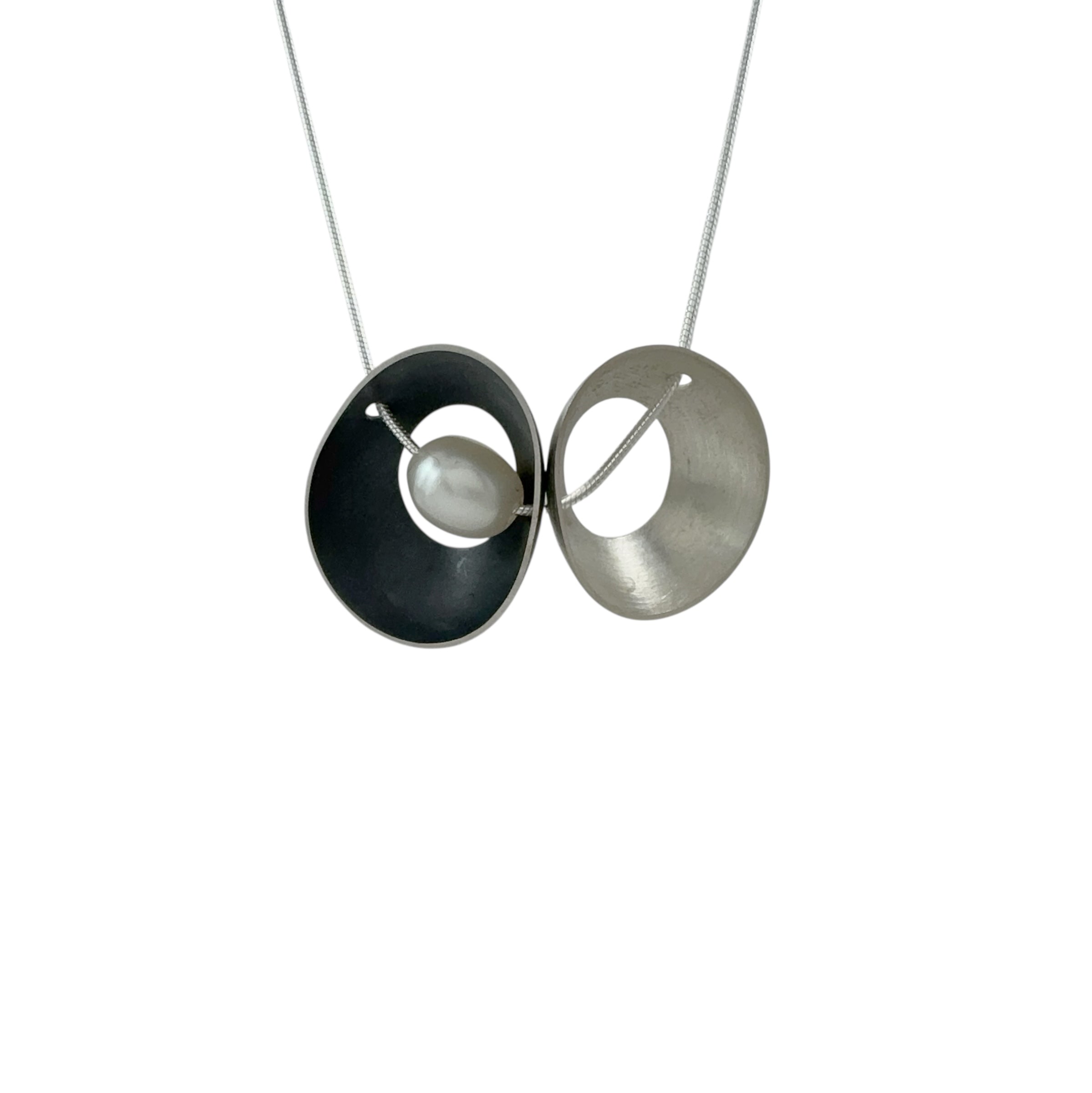 Side By Side Periwinkle Pearl Necklace -  Katheryn Leopoldseder