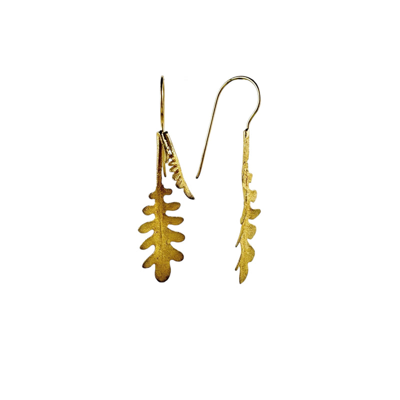 Ornamental Plant Gold Plated Earrings - Anja Jagsch