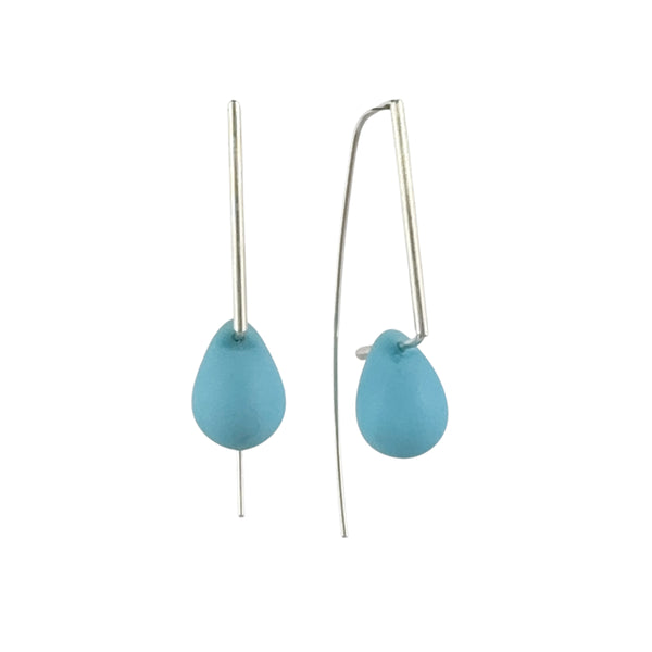 Agatha Opaque Blue Earrings - Lisa Jose