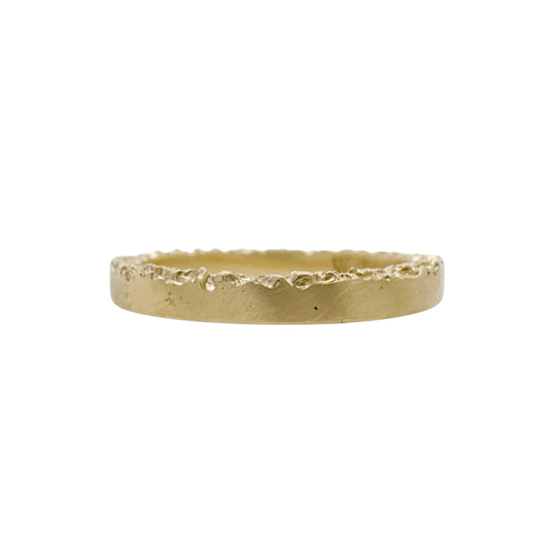 Eroded Edge Gold Stacker Ring - Welfe Bowyer