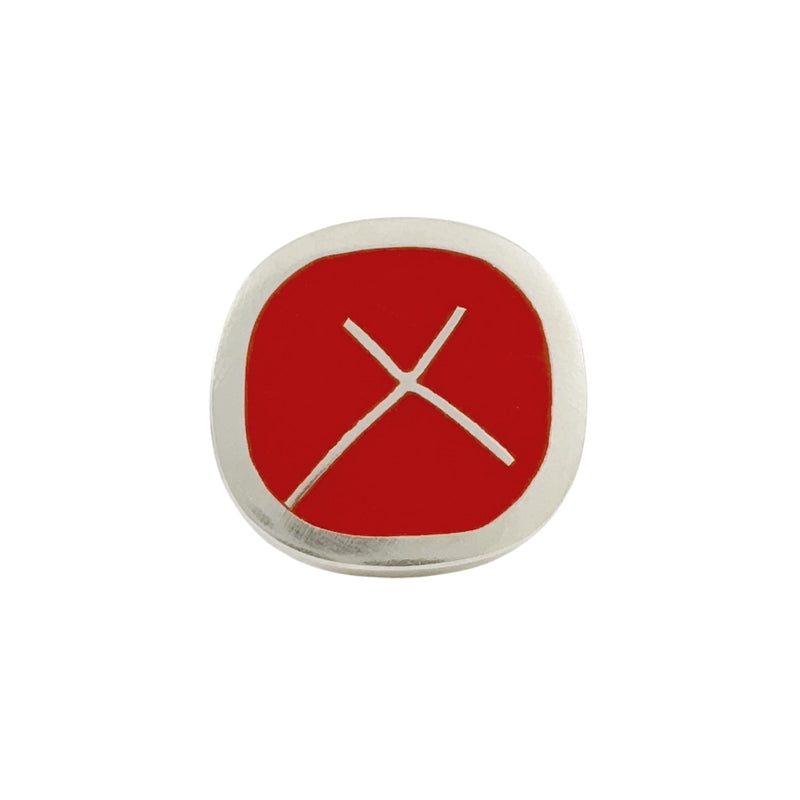 Orange X Ring - Christine Battocchio