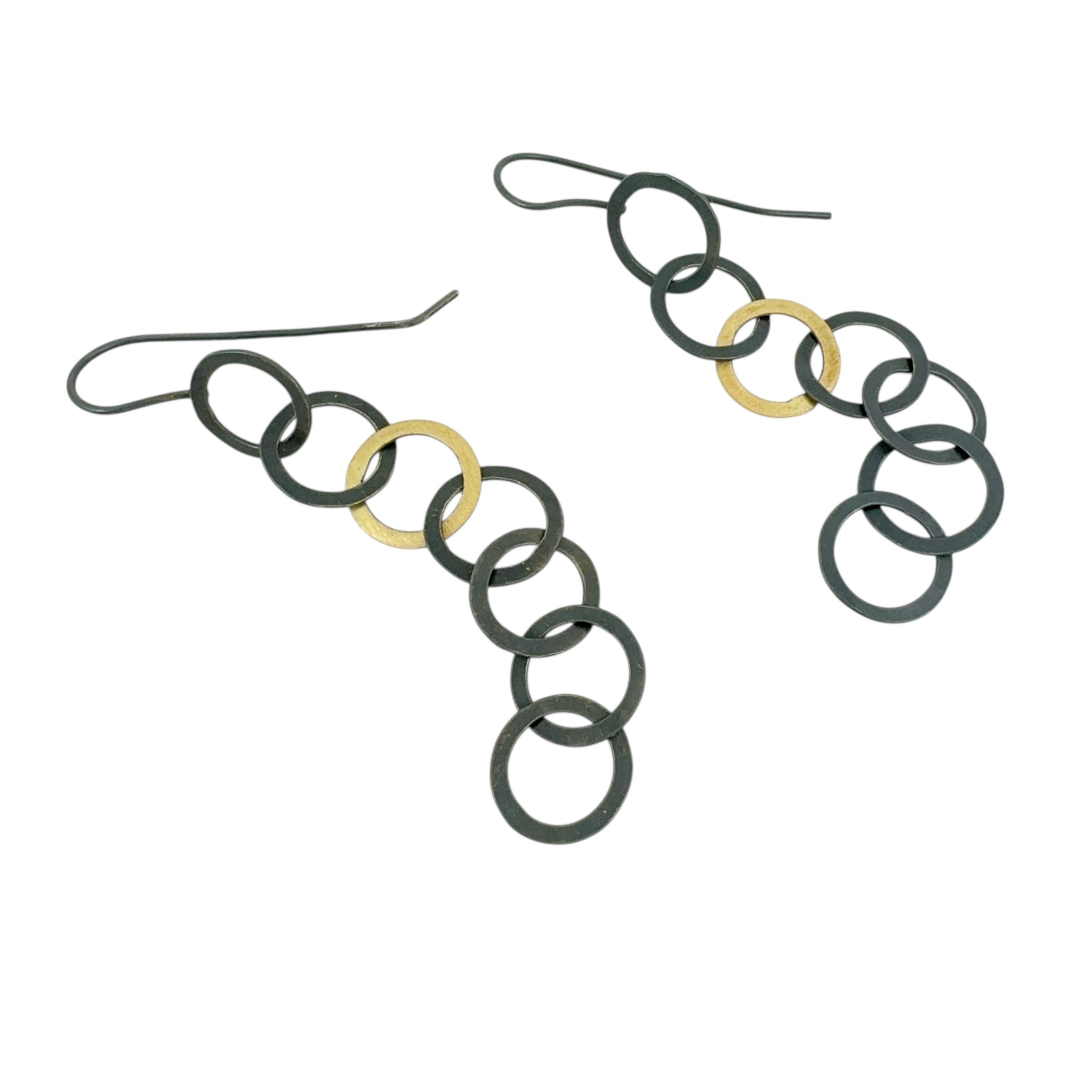 Lucky Seven Link Medium Earrings - Kaoru Rogers