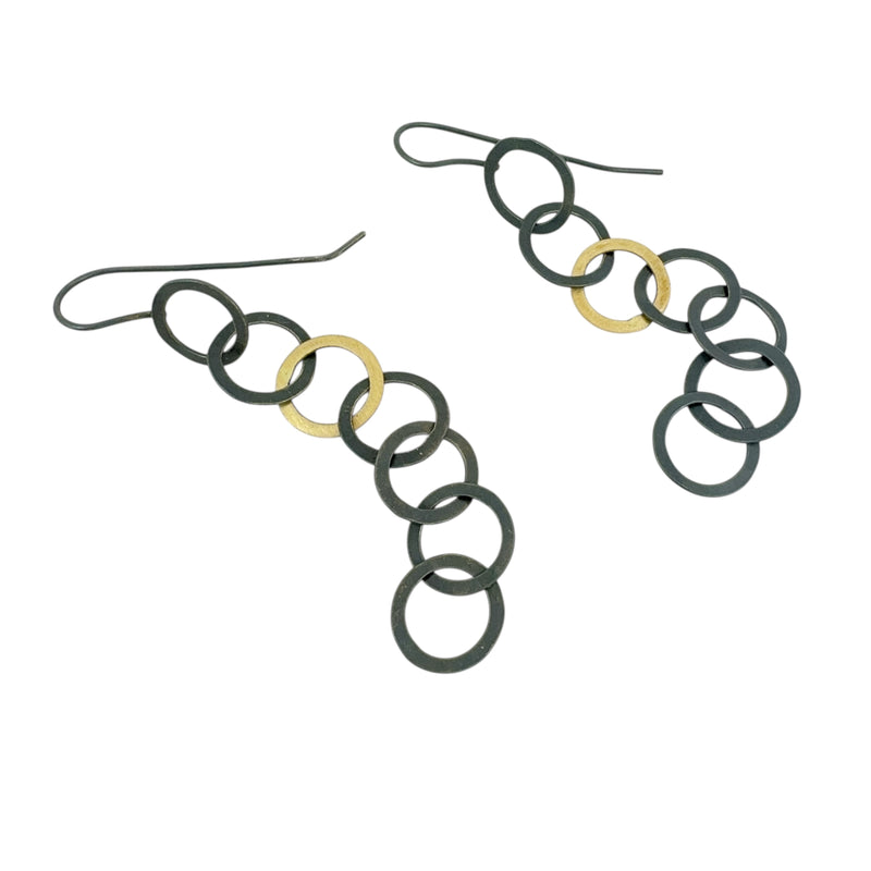 Lucky Seven Link Medium Earrings - Kaoru Rogers