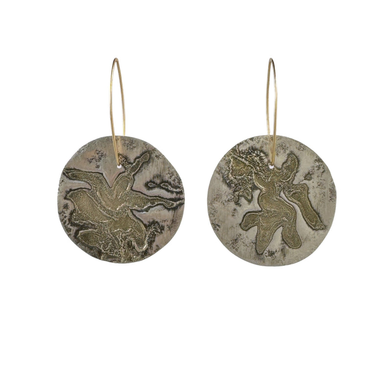 Bi-metal Disc Earrings - Jane Hodgetts