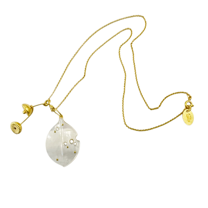 Golden Pohutukawa Mother of Pearl Necklace - Cynthia Nge