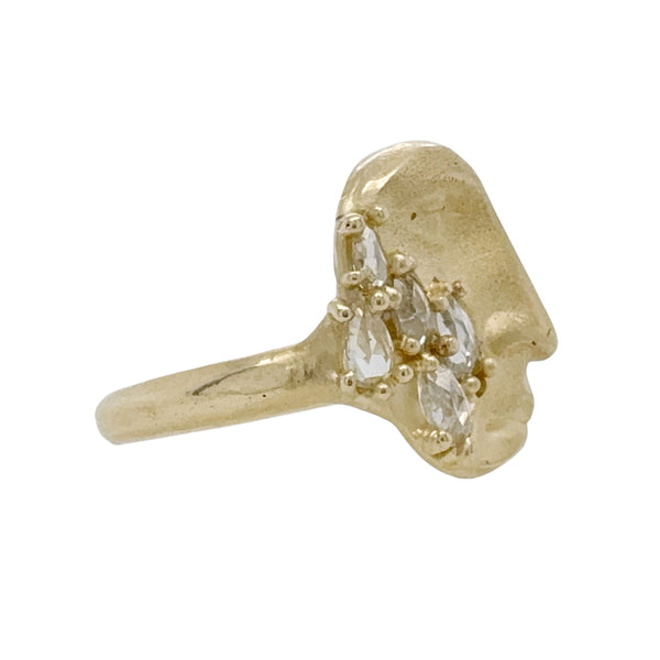 Diamond Tears Gold Ring - Atelier Narce
