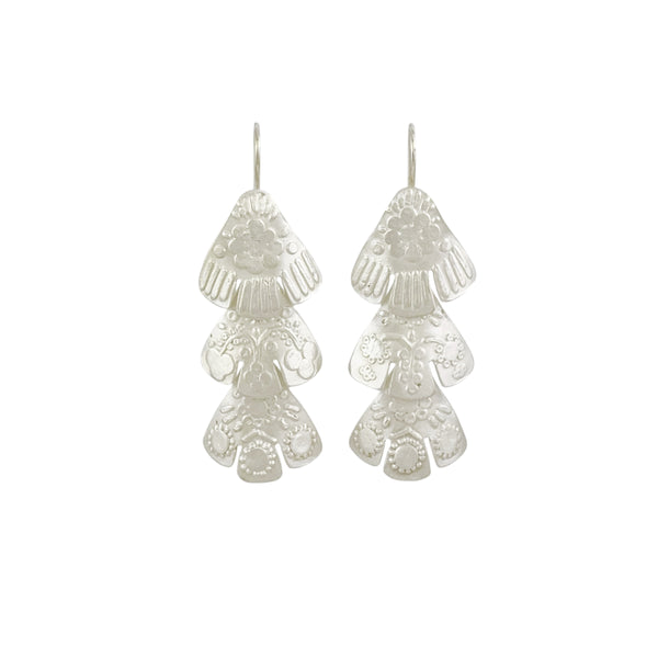 Swallow Sings Hope Earrings (3 tier) - Milly Thomas