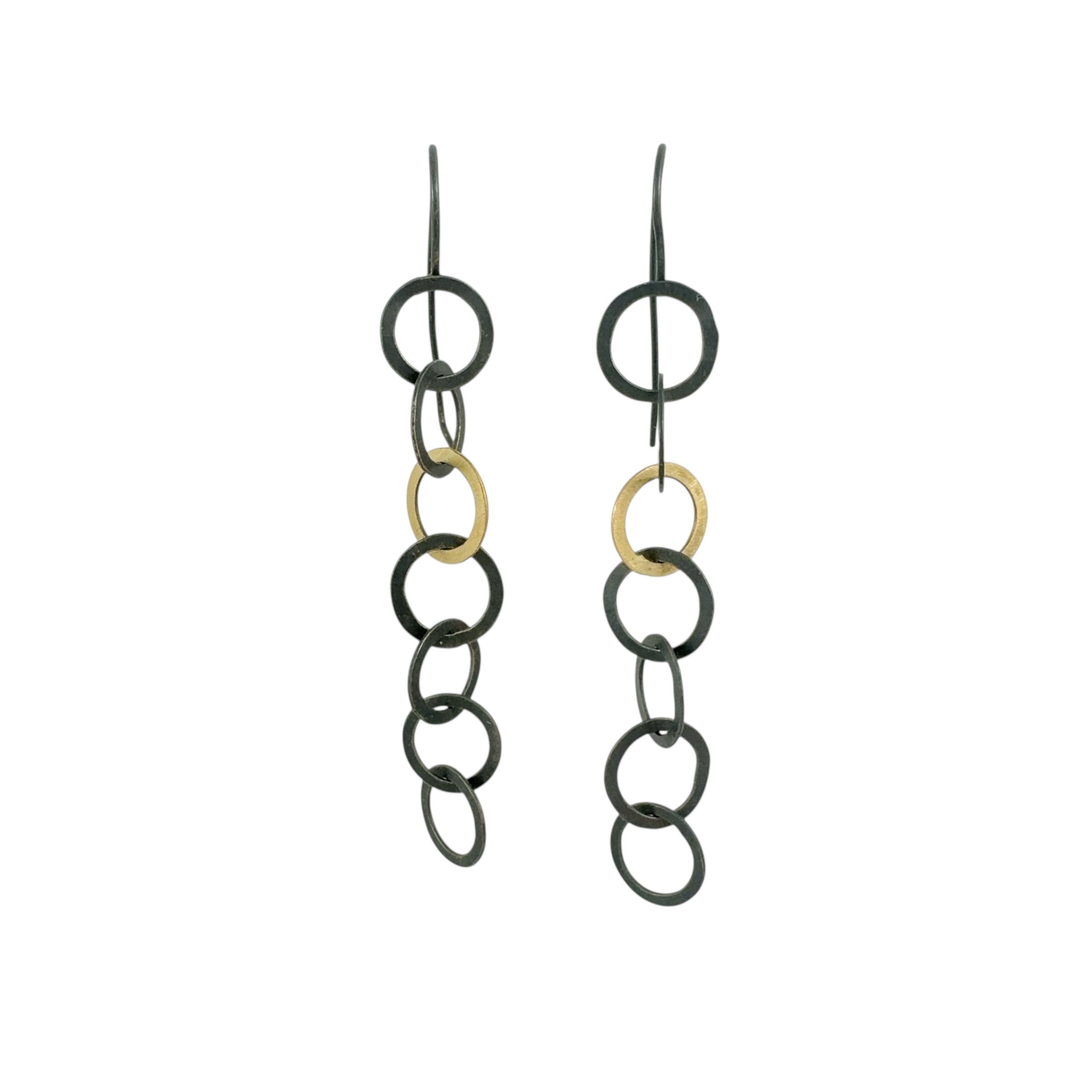 Lucky Seven Link Medium Earrings - Kaoru Rogers