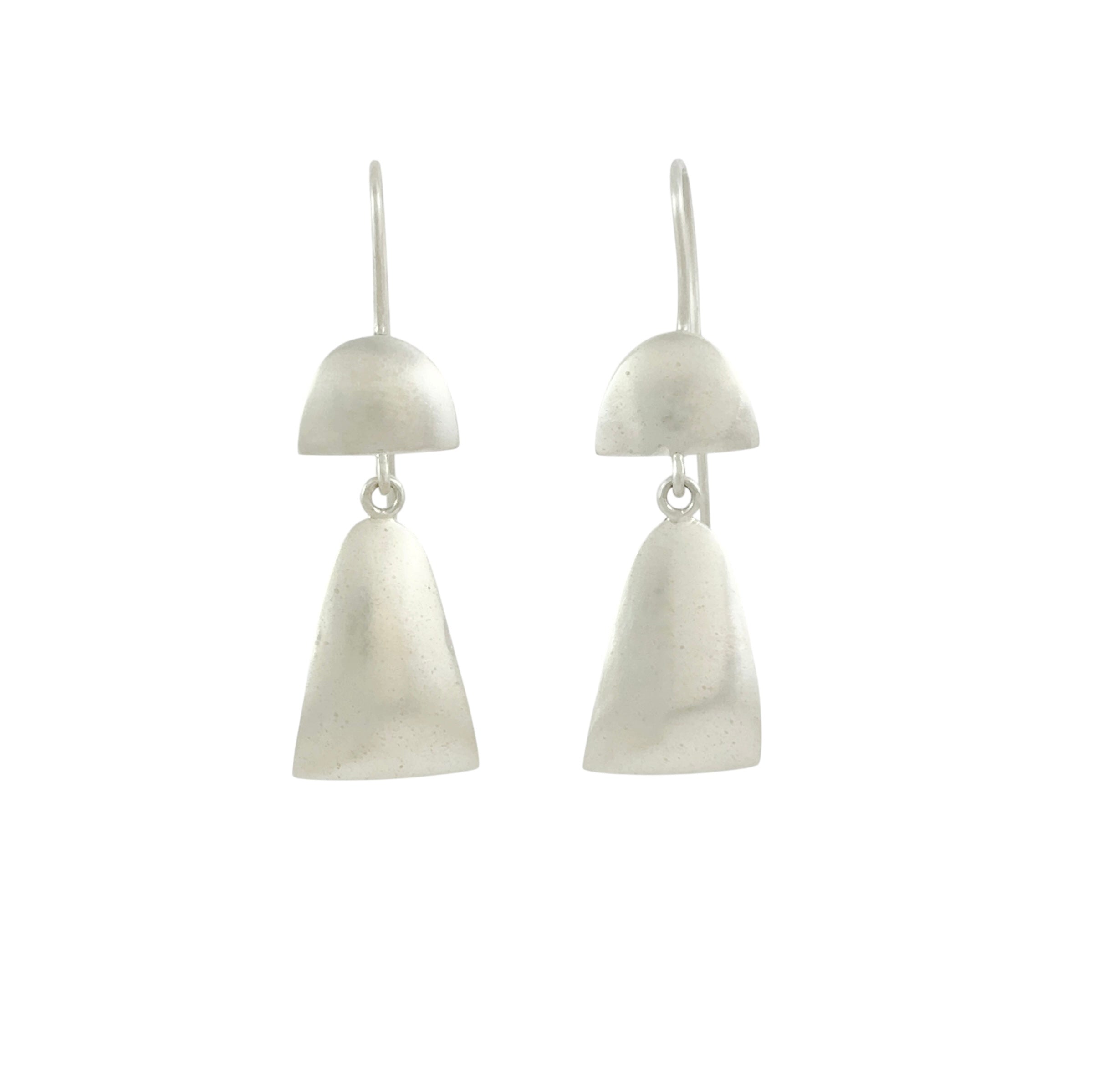 Collage Silver Earrings - Catherine White