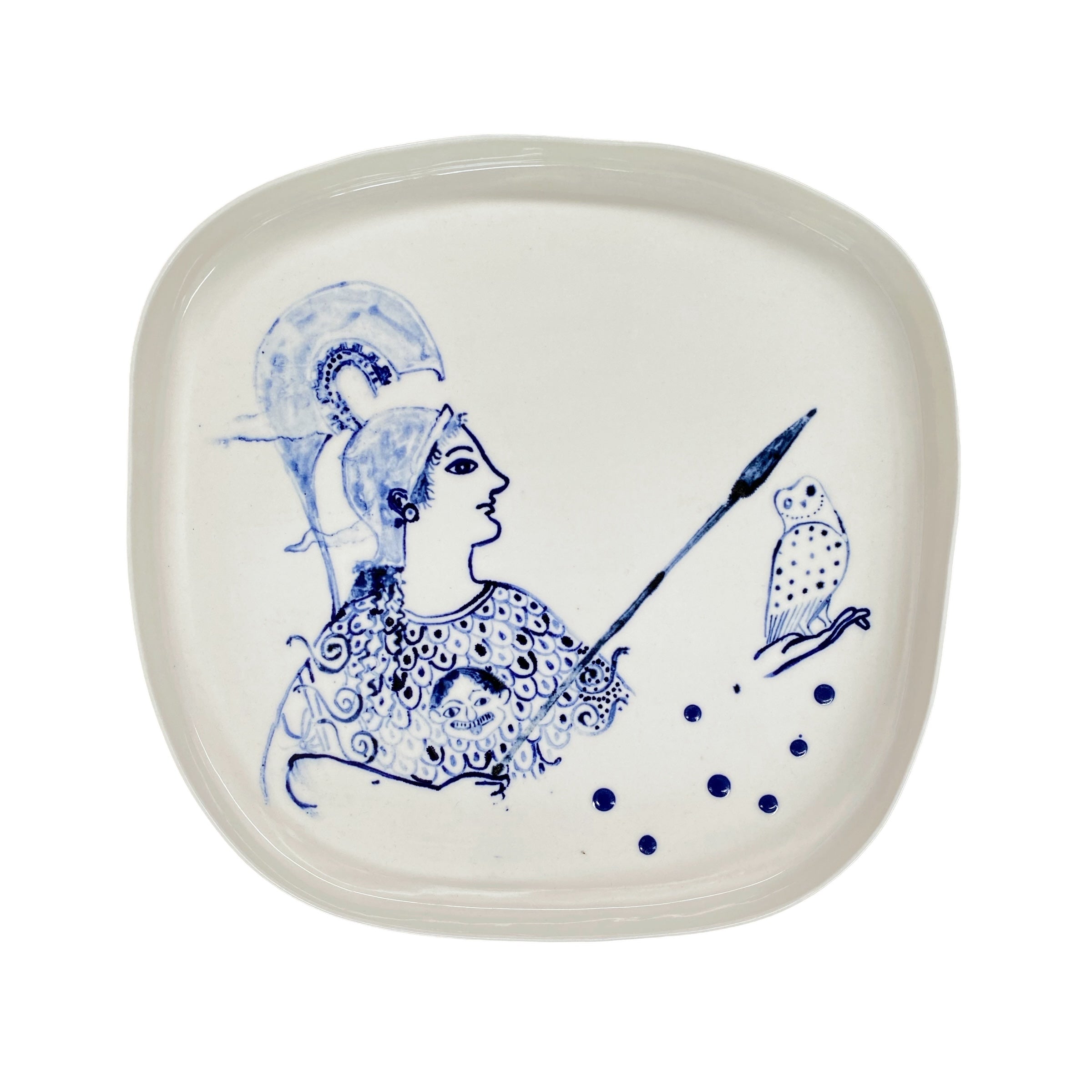Athena and Her Owl Platter 33 - Julie Smeros