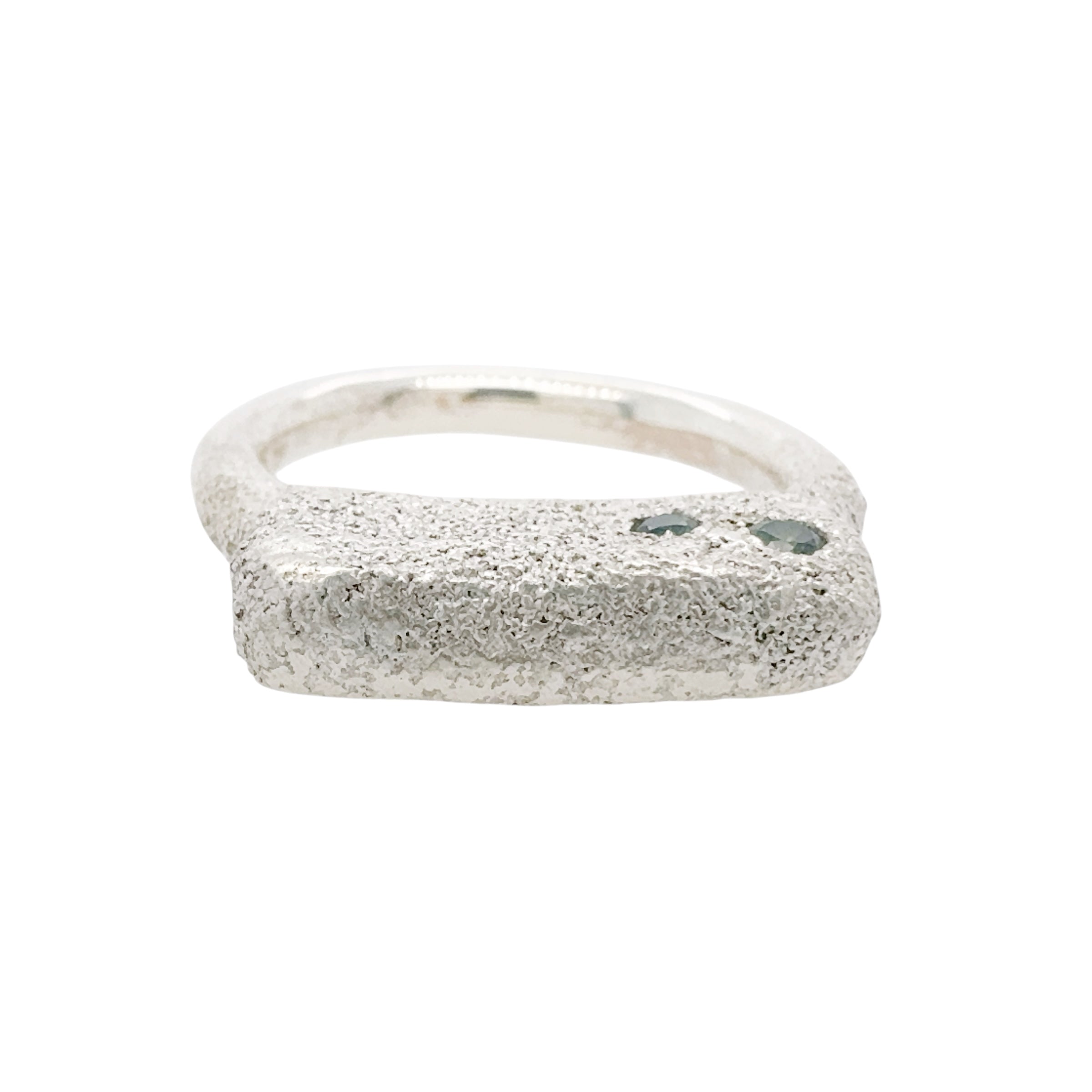 Unearthed Silver & Sapphire Ring  - Virginia Sprague