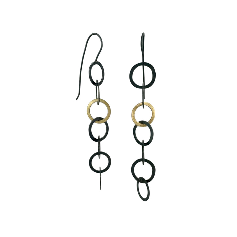 Lucky Seven Link Medium Earrings - Kaoru Rogers