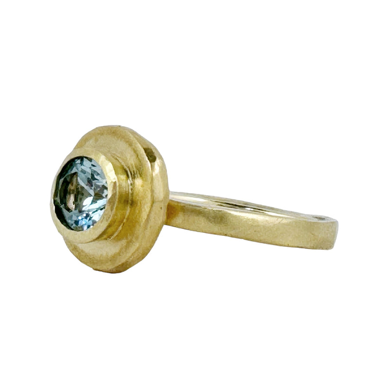 Aurelia Aquamarine & Gold Ring - Leah Abercrombie