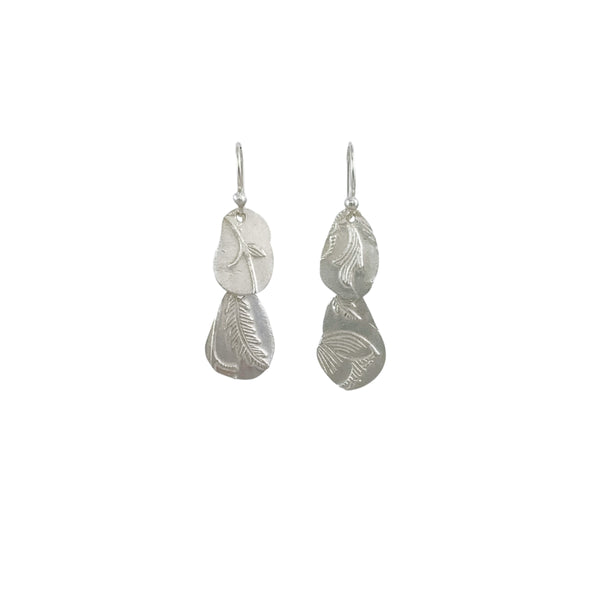 Keepsake Double Layer Silver Earrings - Cynthia Nge
