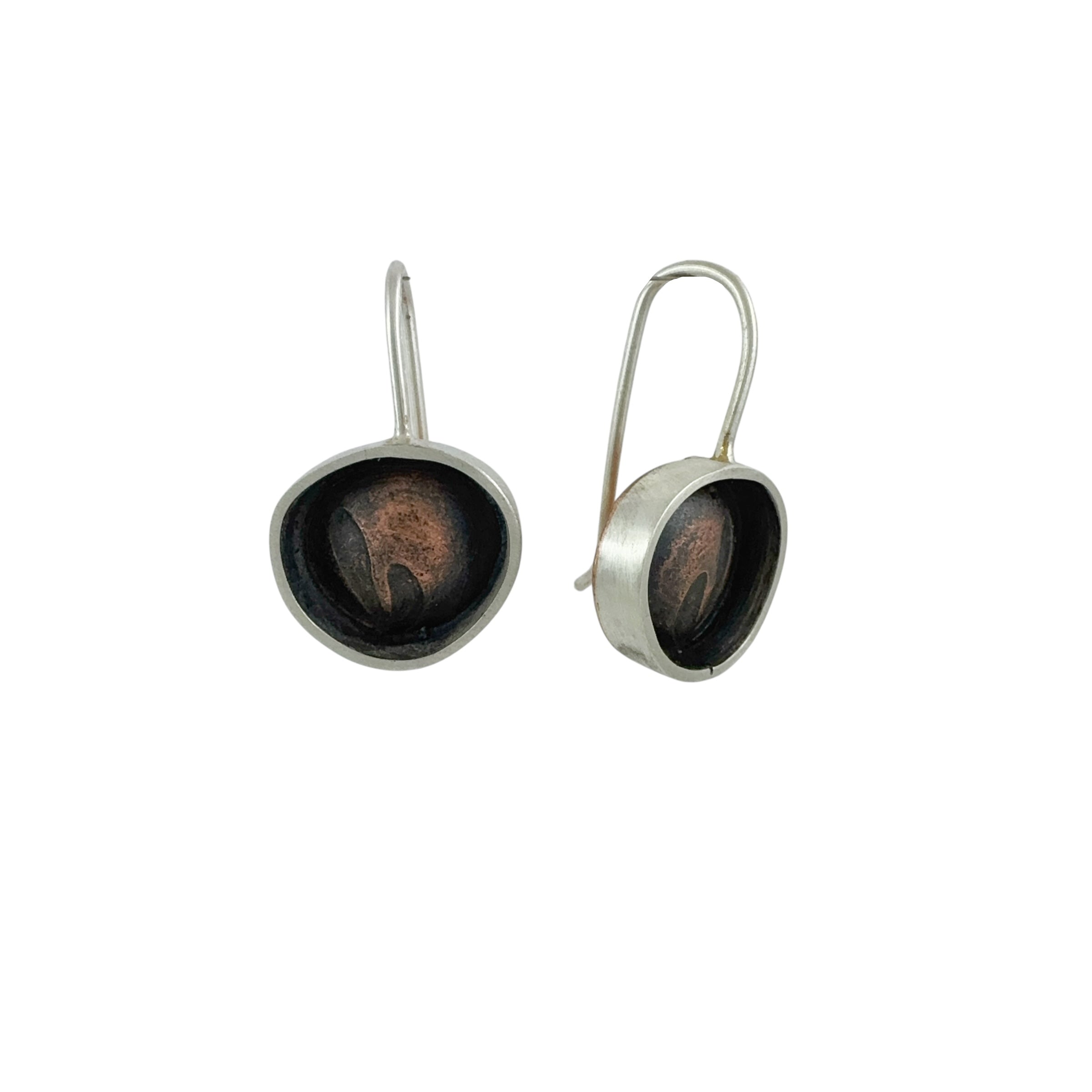 Etched Copper Earrings Small - Christine Battocchio