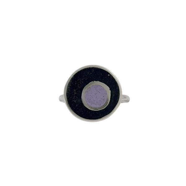 Two Tone Purple Dot Ring - Christine Battochio
