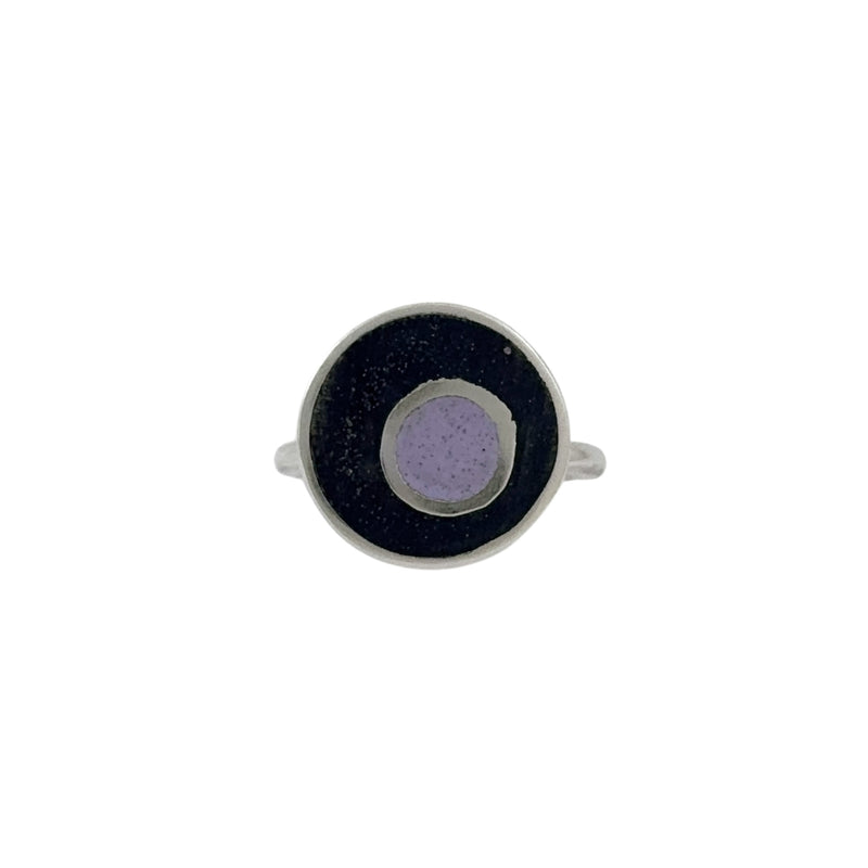 Two Tone Purple Dot Ring - Christine Battochio