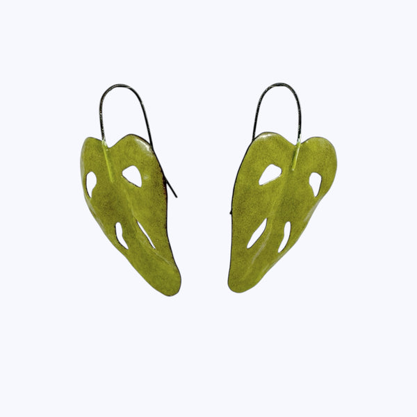 Happa Monstera Swiss Cheese Plant Earrings - Kaoru Rogers